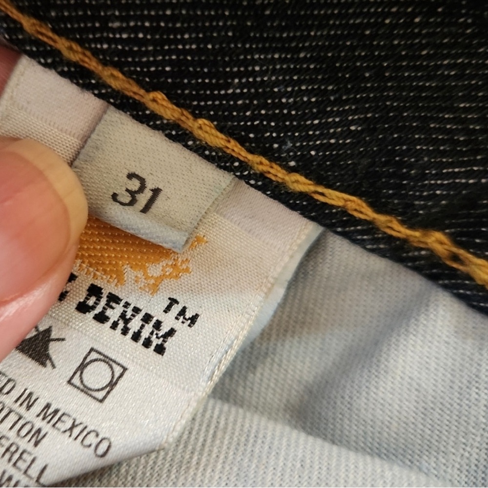 Antik Denim Dark Wash Mini-skirt, button fly, sz 31 - Picture 9 of 12